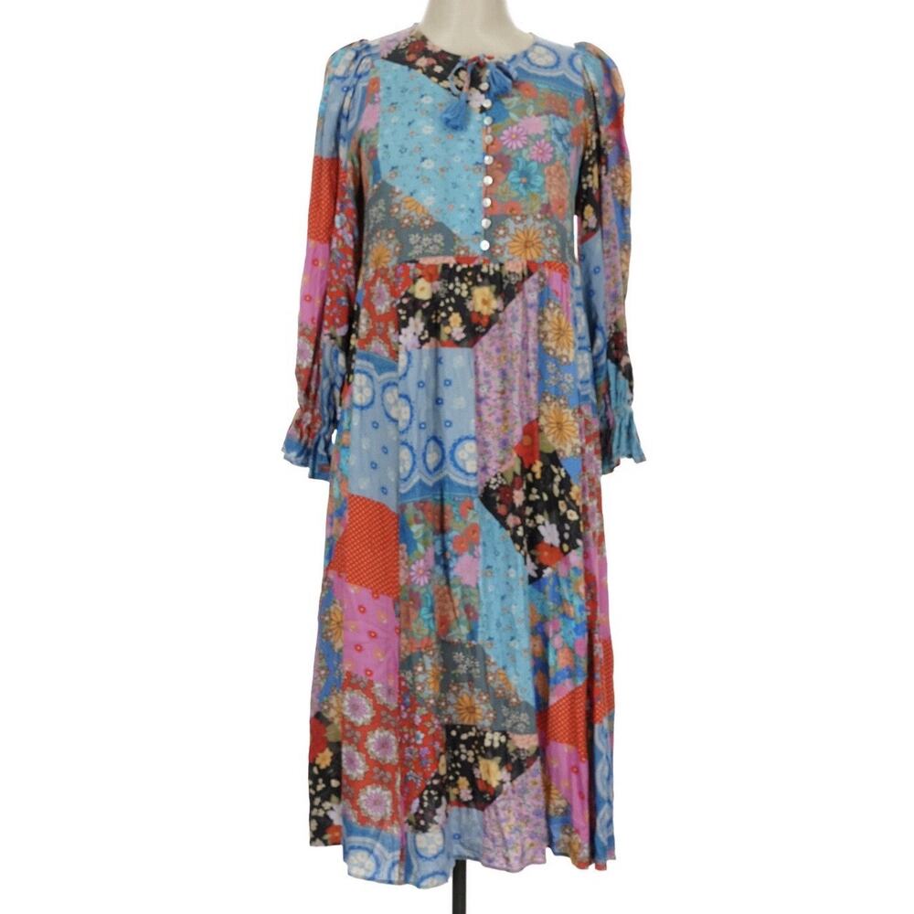 Women’s Spell & The Gypsy Cha Bobo Patchwork Dress Midi Dress Size Medium